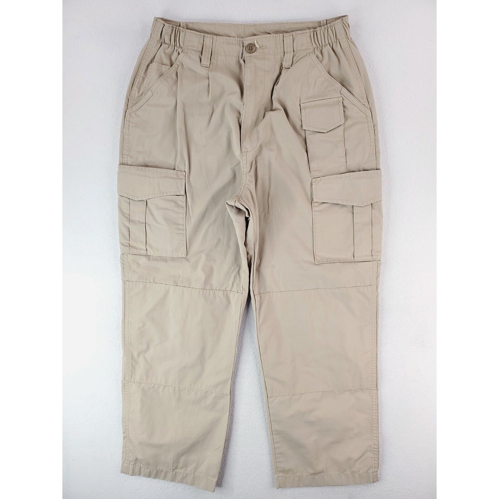 Propper Pants Womens 18 Khaki Tan Cargo Utility‎ Field Relaxed Wide Leg Ripstop